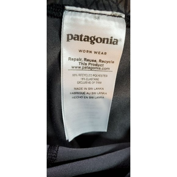 Patagonia Worn Wear Women's Black Grey Geometric Print Centered Crop Pants - Picture 4 of 5